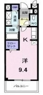 フローラB【202号室】の間取り