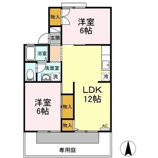メゾン ド アムール A棟【102号室】の間取り