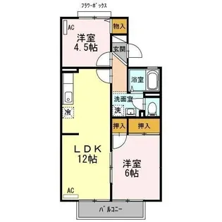 グレースヴィラA【202号室】の間取り