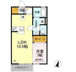 T・コート【201号室】の間取り