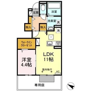 North Shore A【102号室】の間取り