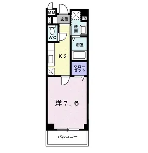 エスティガーデン【303号室】の間取り