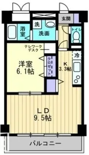 フィール上之町【206号室】の間取り