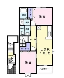2LDKの間取り画像