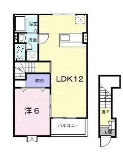 ブライトサンライズ B【202号室】の間取り