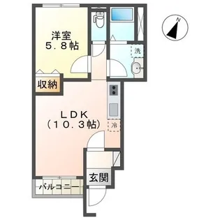 コントレール【101号室】の間取り