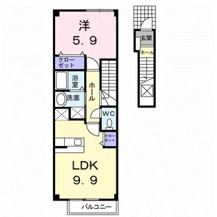 パレ コリーヌ【203号室】の間取り