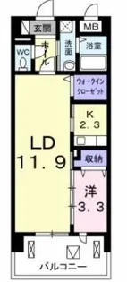 フリシュ グランツ K【203号室】の間取り