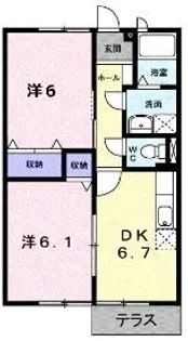 メゾン ロイヤル B【202号室】の間取り