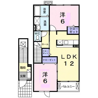 ロイヤルスクウェア 一宮Ⅲ【202号室】の間取り