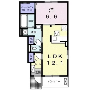 EIGHT多肥上A【105号室】の間取り