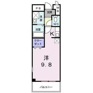 パークサイド今里【103号室】の間取り