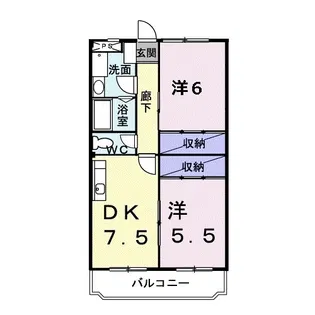 ルレーブ ロイヤル【202号室】の間取り