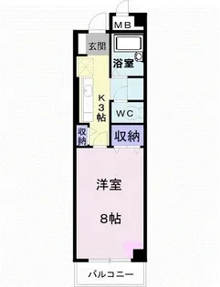 ラムール雅【305号室】の間取り