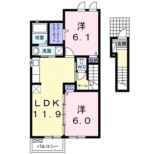 グラン テレーノ C【202号室】の間取り
