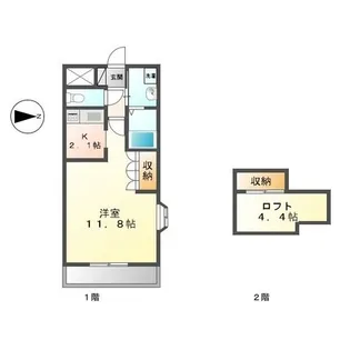 フォルティア B【201号室】の間取り