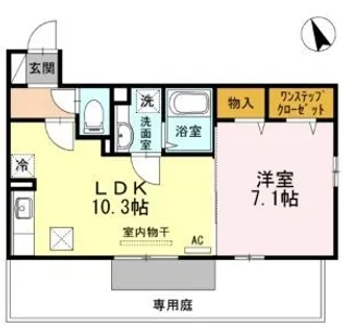 Laxa CourtⅡ【102号室】の間取り