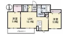 シャーメゾン多肥下町【302号室】の間取り