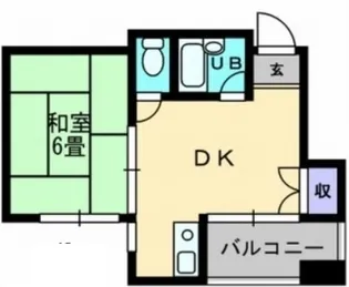 メゾン塩屋【202号室】の間取り