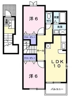 ブランド バーグA【201号室】の間取り