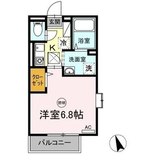 ホワイトウィング【101号室】の間取り