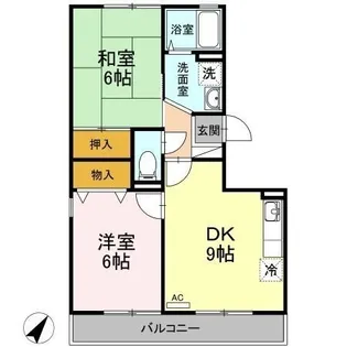 サンピア K【307号室】の間取り