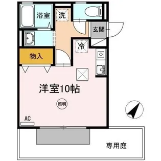 バークリィーハイツ【101号室】の間取り