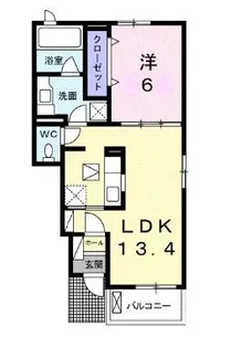 クラール木太C【105号室】の間取り