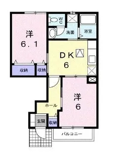 M Kハイツ【103号室】の間取り