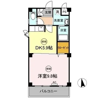 グランツ屋島Ⅲ【205号室】の間取り