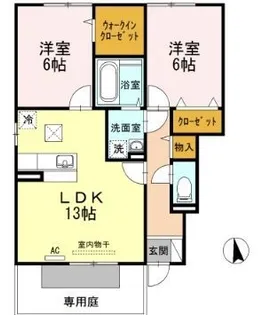 セジュールコート A棟【101号室】の間取り
