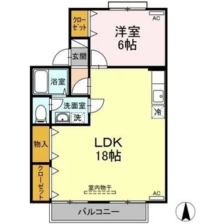 ドミール円座B棟【205号室】の間取り
