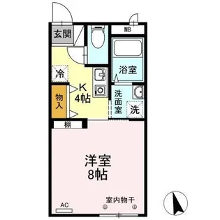 プリシェール高松 B【102号室】の間取り