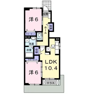 リバーヒルB【101号室】の間取り