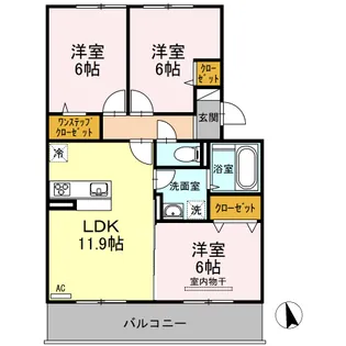 3LDKの間取り画像