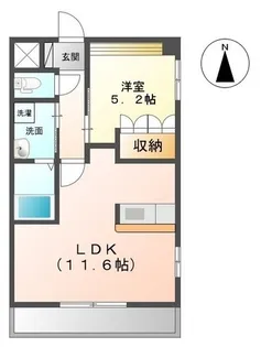 フェリーチェ【201号室】の間取り