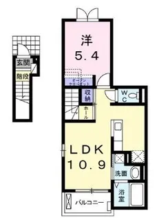 ハピネスJ【204号室】の間取り