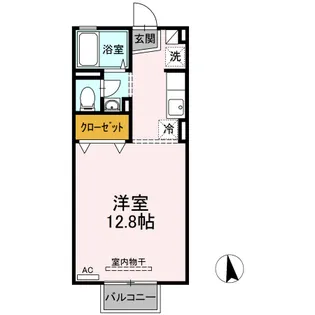 クレセール木太【105号室】の間取り