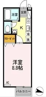 セジュール 栗林南【202号室】の間取り