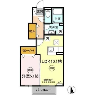 1LDKの間取り画像