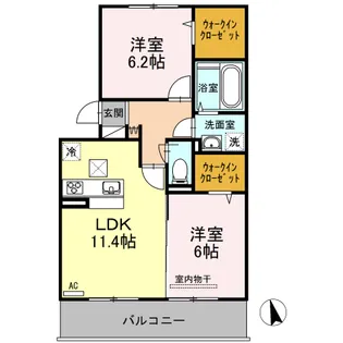 レジアス【103号室】の間取り
