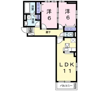 マリナ デル レイⅠ【101号室】の間取り