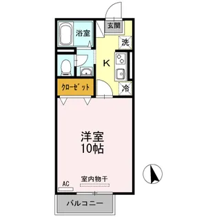 モーニンググローリー【203号室】の間取り