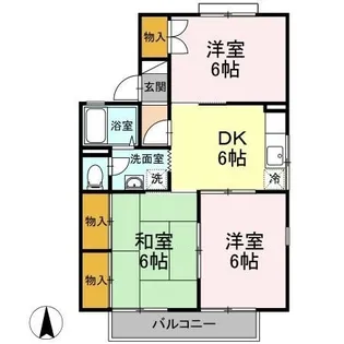 レジデンス一本松 A棟【202号室】の間取り