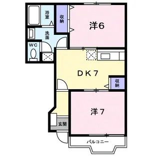 グリーンハイツA【103号室】の間取り