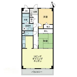 スカール明日香【205号室】の間取り
