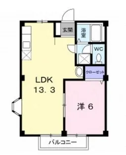 フローラ 国分寺B【203号室】の間取り