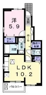 ラメールB【103号室】の間取り