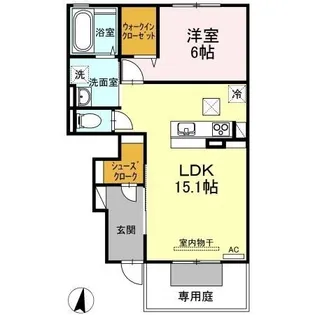 レグルスA棟【102号室】の間取り