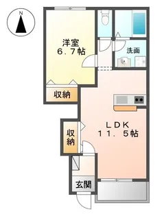 フィルクレスト A棟【102号室】の間取り
